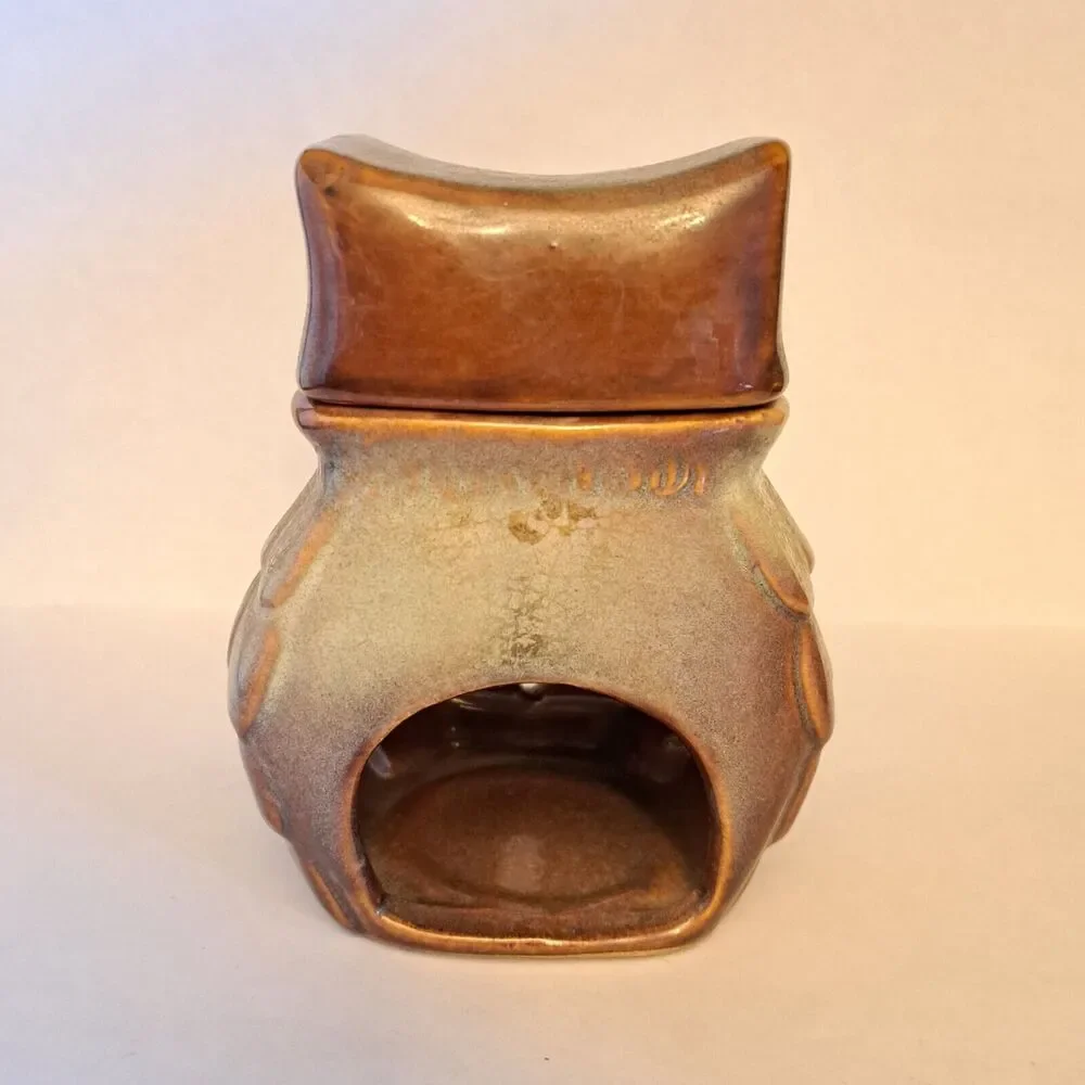 Vintage Ceramic Candle Warmer Owl Shaped Tea Candle 2-pieces